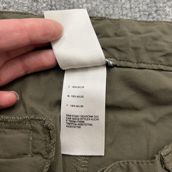 The North Face Shorts Mens Small Nylon Cargo Hiking Stow Pocket Olive Green - Picture 5 of 11